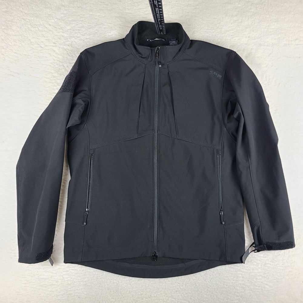 5.11 Tactical Jacket Mens Large Black Full Zip Sweater Fleece Lined Zipper *